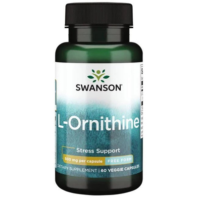 Swanson L-Ornithine 500mg for Liver Support and Better Sleep 60 Vcaps