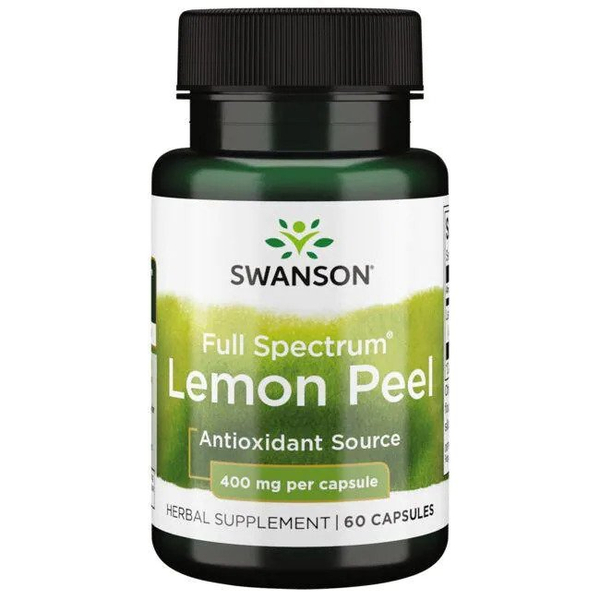 Swanson Lemon Peel 400mg for Antioxidant Support 60 Capsules