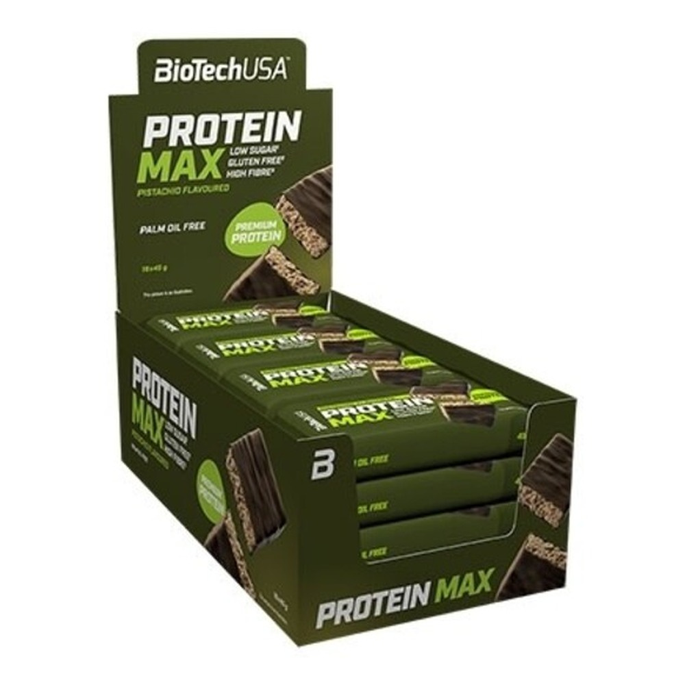 BioTechUSA Protein Max Bar, Pistachio - 16 x 45g