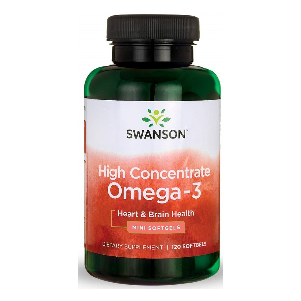 Swanson High Concentrate Omega-3 for Heart and Brain Health Support 120 Softgels