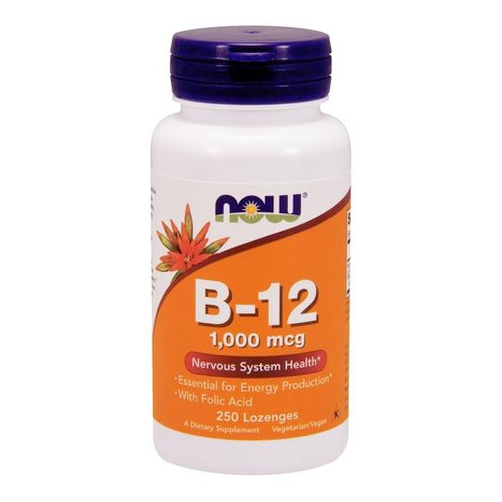 Now Foods Vitamin B-12 with Folic Acid 1000mcg 250 Lozenges