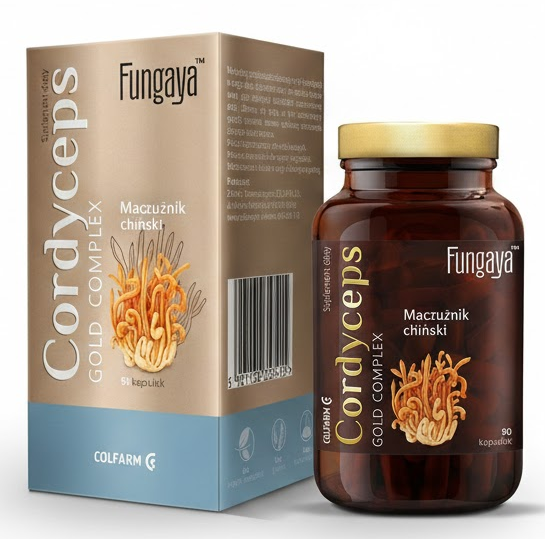 Colfarm Fungaya Cordyceps Gold Complex Premium Supports Energy and Vitality 90 Capsules