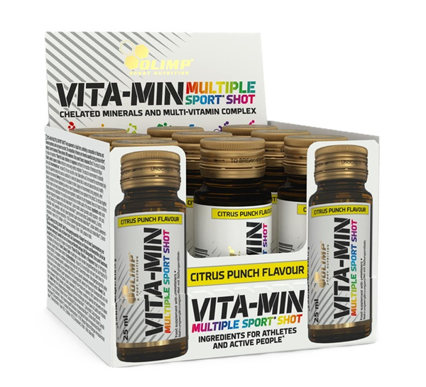 Olimp Vita-Min Multiple Sport Shot Vitamins for Active People 9 x 25 ml
