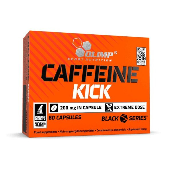 Olimp Caffeine Kick Caffeine 200mg for Concentration and Energy 60 Capsules