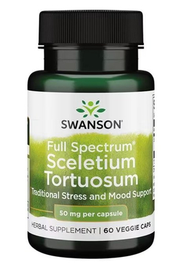 Swanson Full Spectrum Sceletium Tortuosum 50mg for Stress and Mood Support 60 Vcapsules