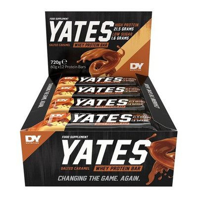 Dorian Yates Yates Protein Bar, Salted Caramel - 12 x 60g