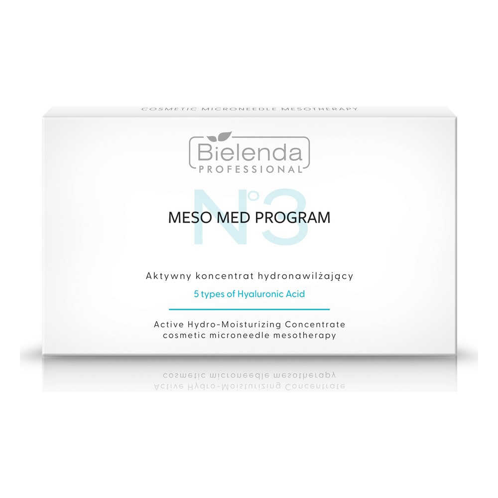 Bielenda Professional Meso Med Program Active Hydrating Concentrates with 5 Forms of Hyaluronic Acid 10x3ml
