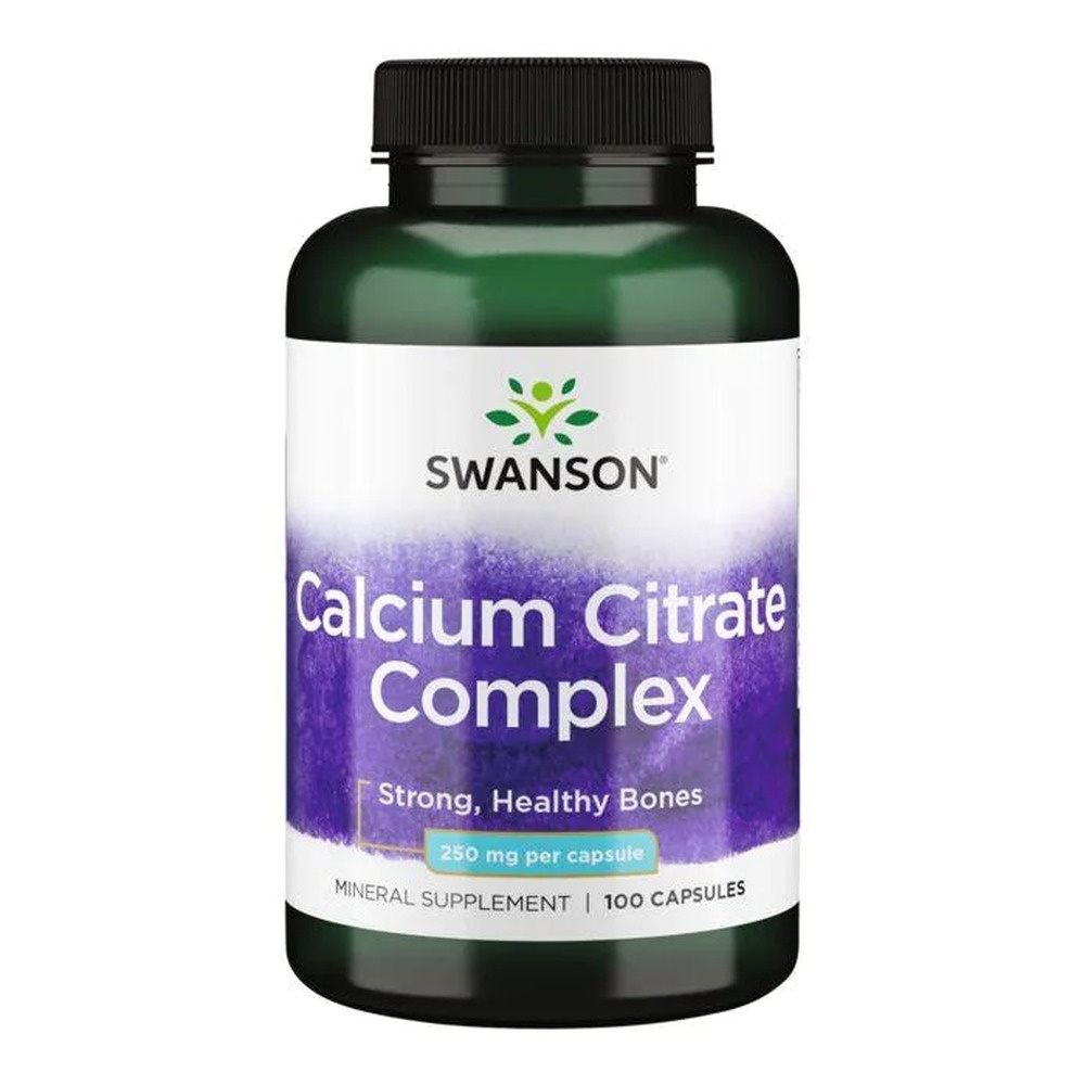 Swanson Calcium Citrate Complex 250mg for Bone Health 100 Capsules