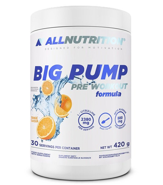 Allnutrition Big Pump Stim-Free Pre-Workout Formula Orange 420g