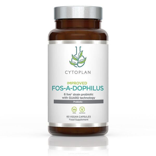 Cytoplan Fos-A-Dophilus Probiotic for Gut Health for People Over 40 60 Vcaps