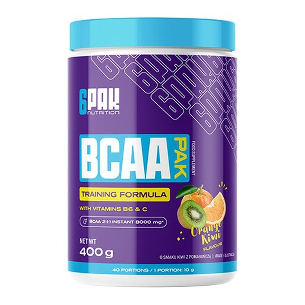 6PAK BCAA Pak, Orange Kiwi 400g