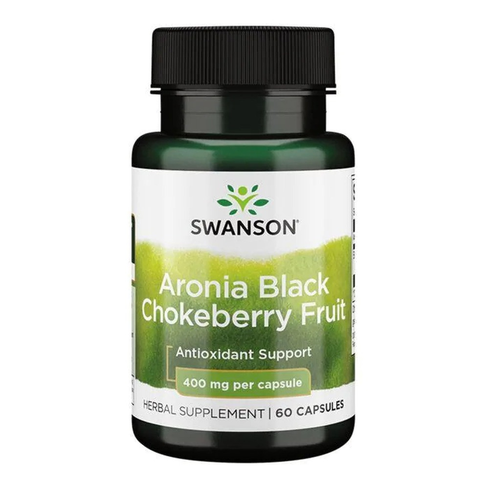 Swanson Aronia Black Chokeberry 400mg Antioxidant Support 60 Capsules