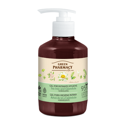 Green Pharmacy Normalizing Gel for Intimate Hygiene with Calendula and Tea Tree 370ml