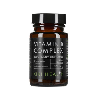 KIKI Health Vitamin B Complex Natural Plant Based Supplement 30 Capsules