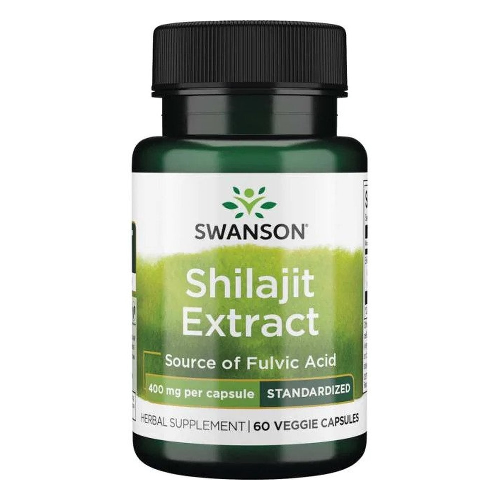Swanson Shilajit Extract 400mg for Vitality Support 60 Vcapsules