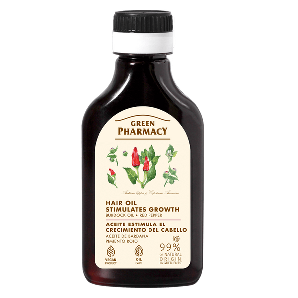 Green Pharmacy Burdock Oil with Red Pepper Stimulating Hair Growth 100ml