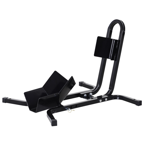 HOMCOM Metal Motorcycle Motorbike Wheel Chock Locking Stand System 17", 19", 21"/43, 48, 51 cm Front Wheels Steel Adjustable Fixing Tyre Holder Support