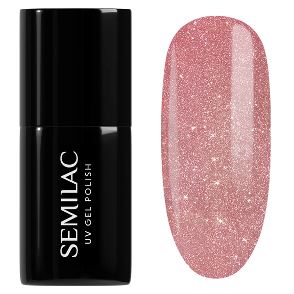 Semilac Magnetic Glow Cat Eye UV/LED Soak Off Hybrid Gel Nail Polish Cat Eye Effect - 332 Pink My Dust 7ml