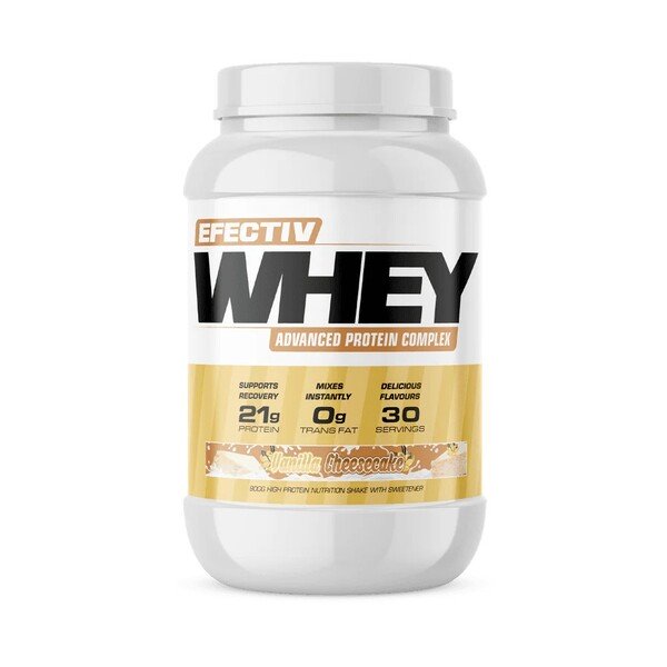 Efectiv Nutrition Whey Protein Powder Vanilla Cheesecake For Muscle Support 900g