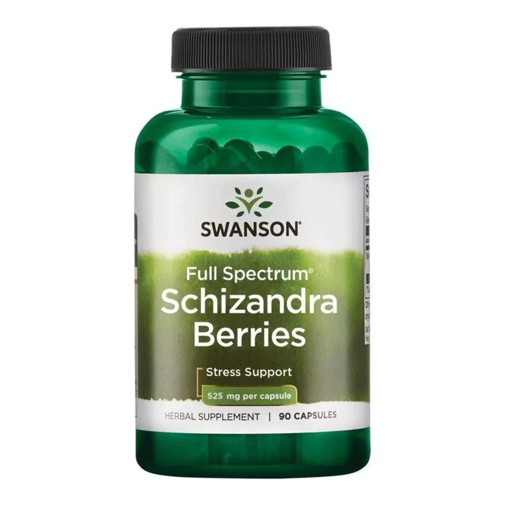 Swanson Full Spectrum Schizandra Berries 525mg for Stress & Vitality 90 Capsules