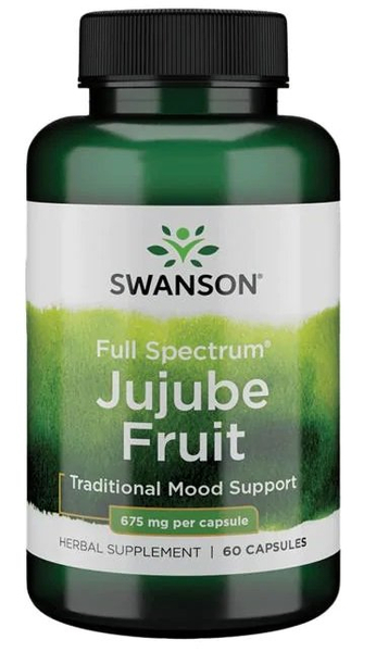 Swanson Full Spectrum Jujube Fruit 675mg for Relaxation Support 60 Capsules