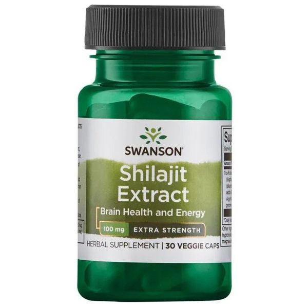 Swanson Shilajit Extract 100mg Adaptogen for Energy 30 Vcapsules