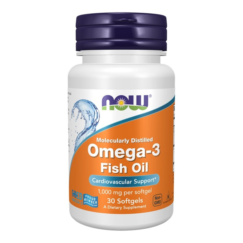 Now Foods Omega-3 Fish Oil Molecularly Distilled 30 Softgels