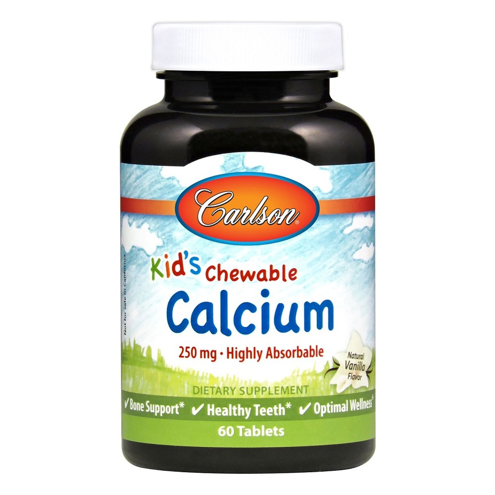 Kid's Chewable Calcium, 250mg Natural Vanilla - 60 tablets
