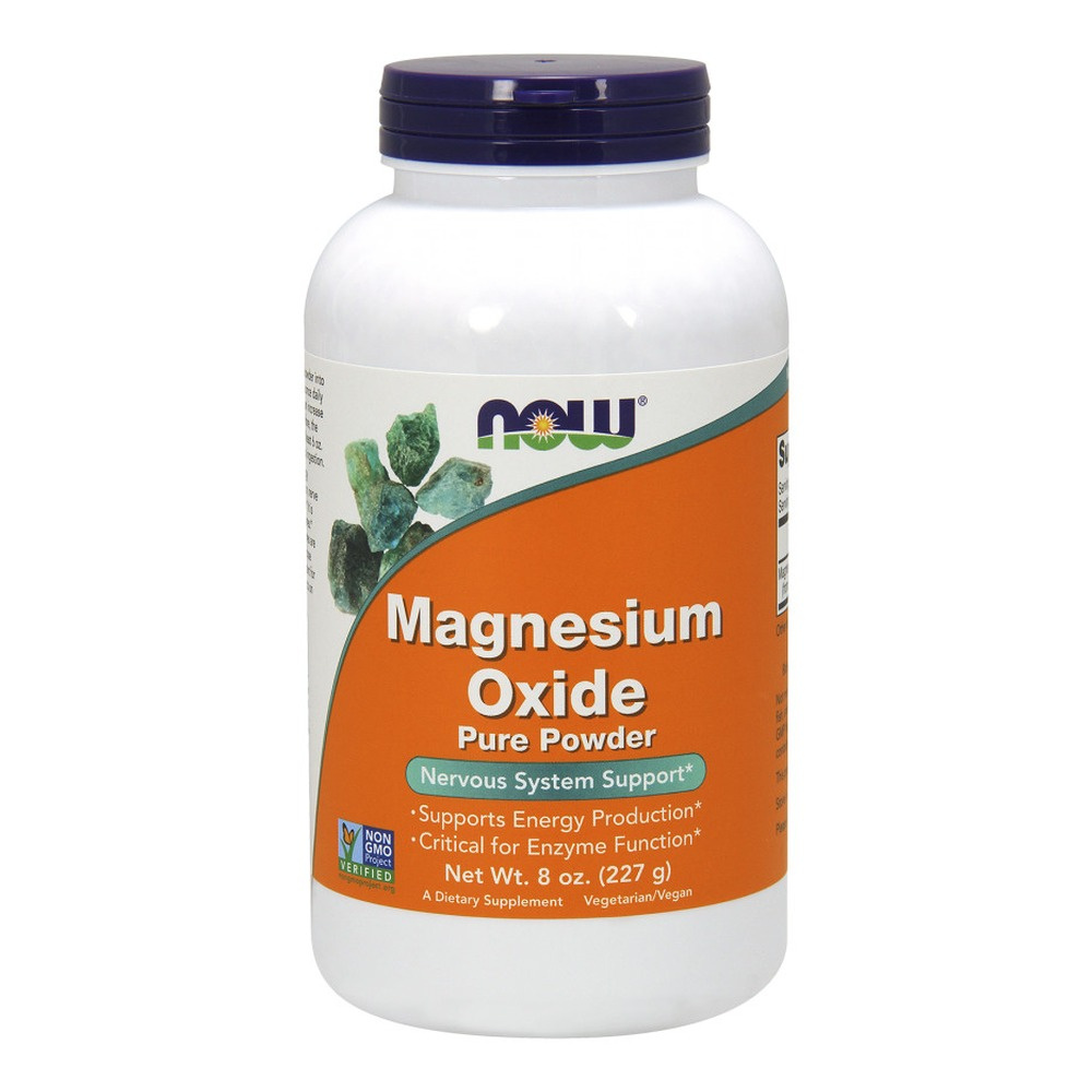 NOW Foods Magnesium Oxide Powder Pure Magnesium Powder for Healthy Muscles and Nervous System 227g