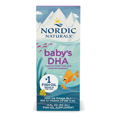 Baby's DHA Fish Oil, 1050mg Omega-3 with Vitamin D3 - 60 ml.