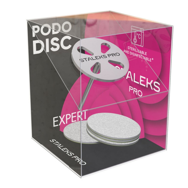 Staleks Pro Expert Pododisc Elongated Pedicure Disc With Disposable 5 x Files 180 Grit Size XS 10mm SET