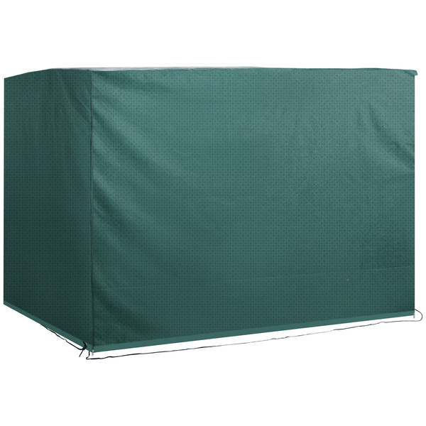 Outsunny Patio 3 Seater Swing Chair Bench Cover Outdoor Garden Furniture Rain Protection Cover Protector Waterproof Anti-UV, 215L x 155W x 150Hcm, Dark Green