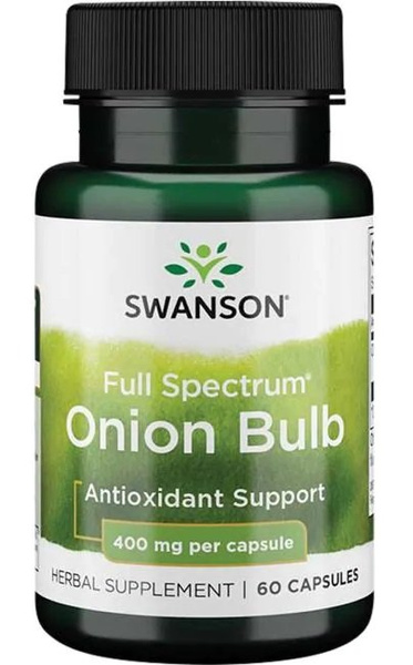 Swanson Full Spectrum Onion Bulb 400mg for General Wellness Support 60 Capsules