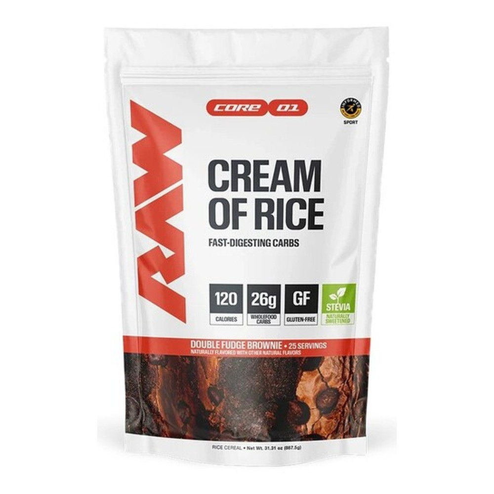 Raw Nutrition Cream of Rice, Double Fudge Brownie - 887g