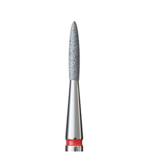 IQ Nails Diamond Nail Drill Bit Long Flame Shaped Fine 1.4mm Abrasive for Delicate Polish Use 243R.514.014 1 Piece