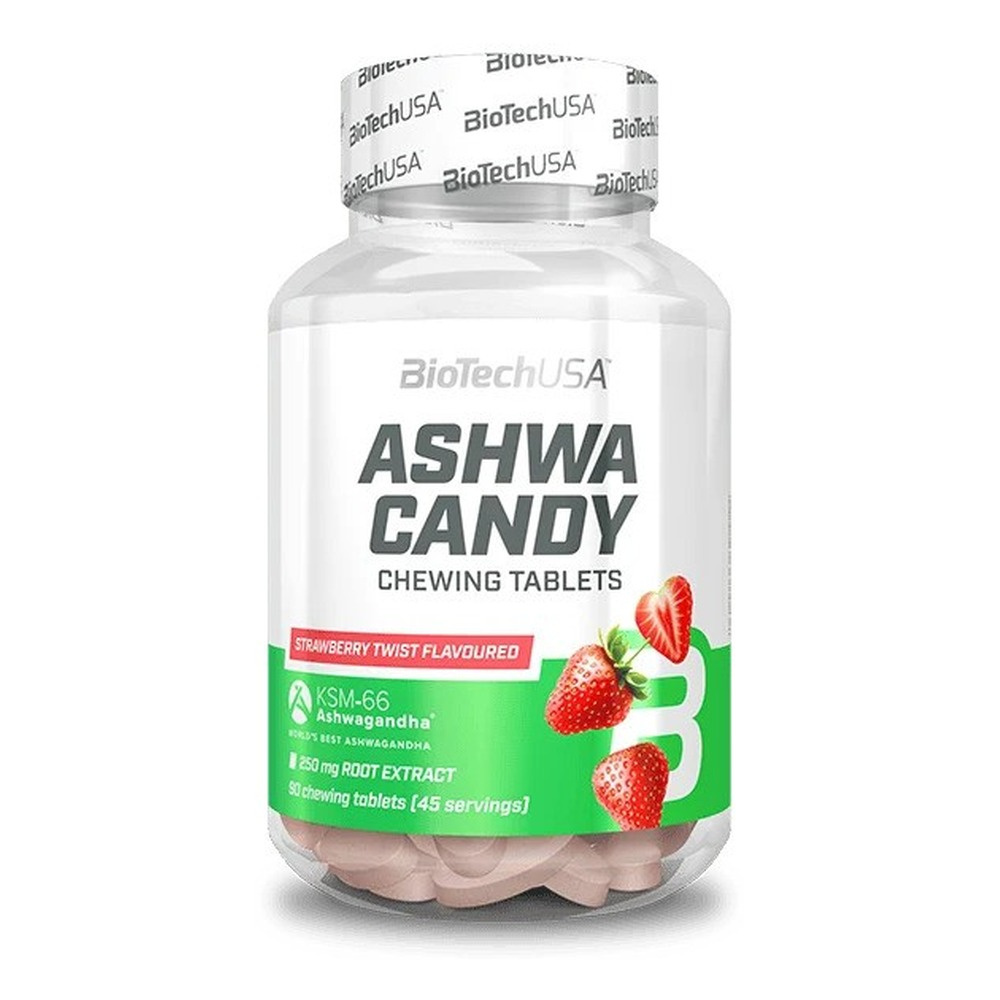 BioTechUSA Ashwa Candy, Strawberry Twist - 90 chewing tabs