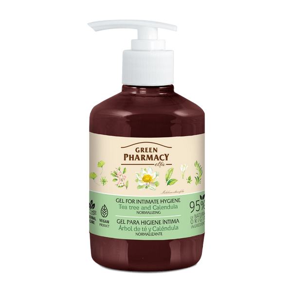 Green Pharmacy Normalizing Gel for Intimate Hygiene with Calendula and Tea Tree 370ml