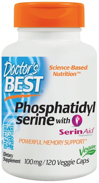 Phosphatidylserine Serine with SerinAid, 100mg - 120 vcaps