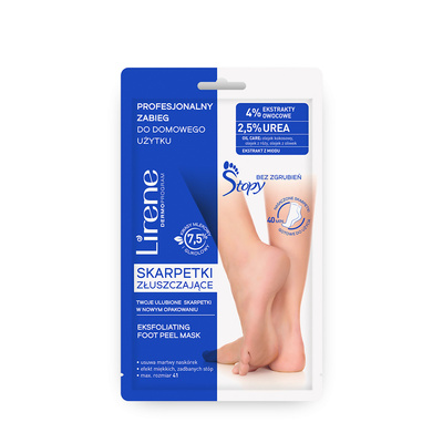 Lirene Exfoliating Socks Professional Foot Treatment for Home Use 1 Piece