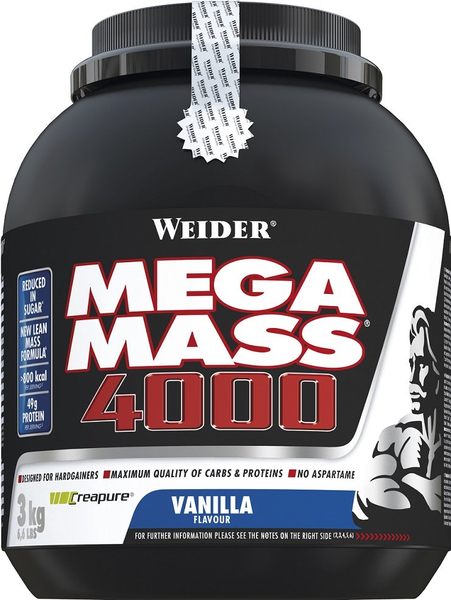 Weider Mega Mass 4000, Vanilla - 3000g