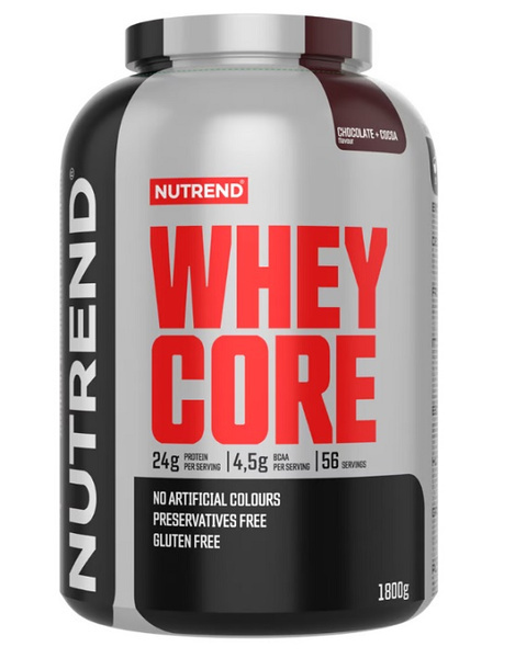Nutrend Whey Core Chocolate and Cocoa Whey Protein for Muscle Growth and Maintenance 1800g