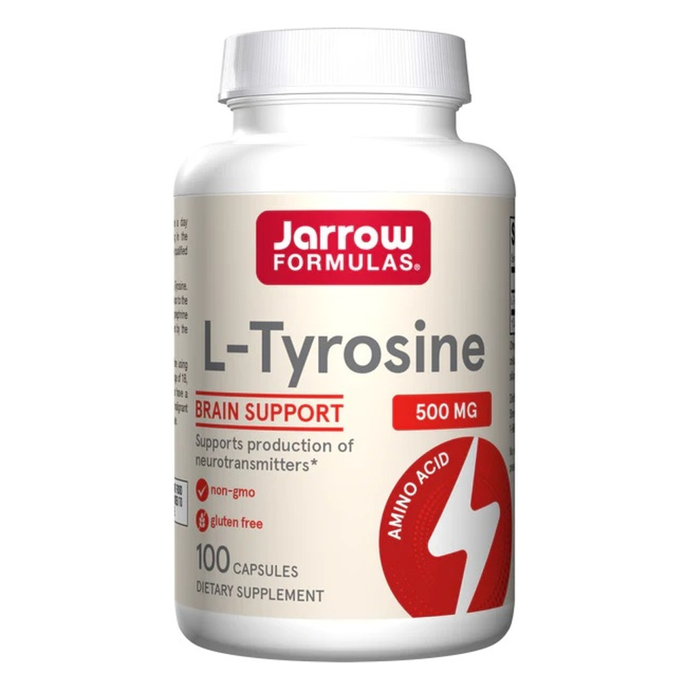 Jarrow Formulas L-Tyrosine 500mg Neurotransmitter Precursor 100 Capsules