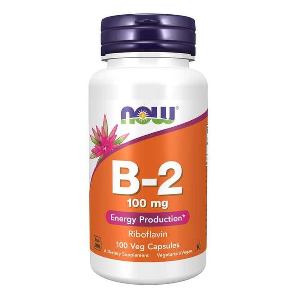 Now Foods Vitamin B-2 Riboflavin 100mg Supports Oxidation and Reduction Processes 100 Capsules