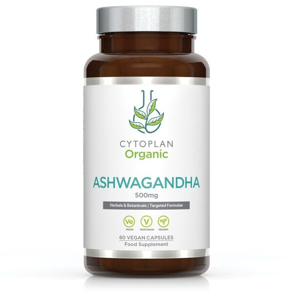 Cytoplan Organic Ashwagandha For Stress Relief and Relaxation 60 Vcaps