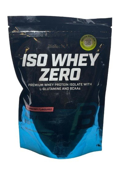 BioTechUSA Iso Whey Zero Whey Protein Isolate Strawberry For Muscle Growth 500g