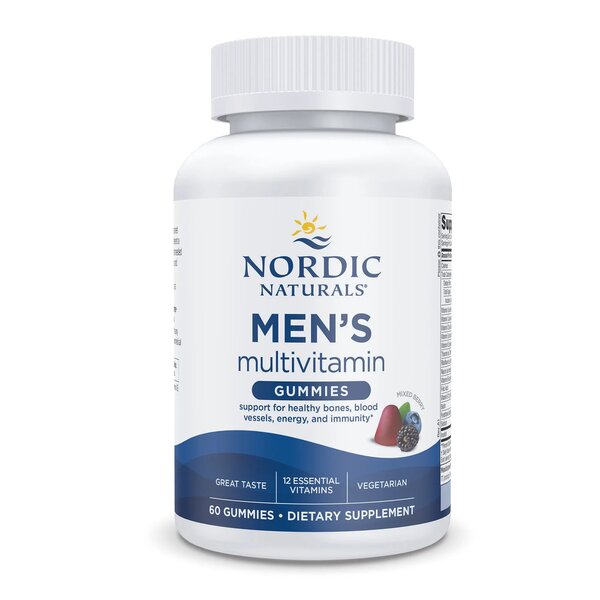 Nordic Naturals Men's Multivitamin Gummies Mixed Berry for Men 60 Gummies