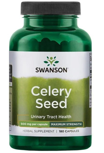 Swanson Celery Seed 500mg for Urinary System Support 180 Capsules