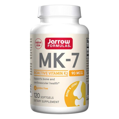 Jarrow Formulas MK-7 90mcg For Bone and Cardiovascular Health 120 Softgels