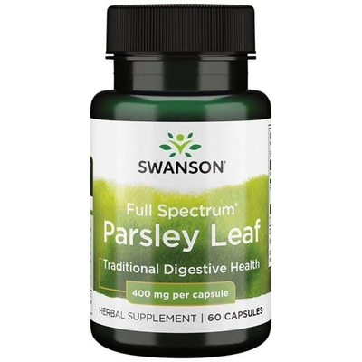 Swanson Parsley Leaf 400mg for Digestive Health Support 60 Capsules