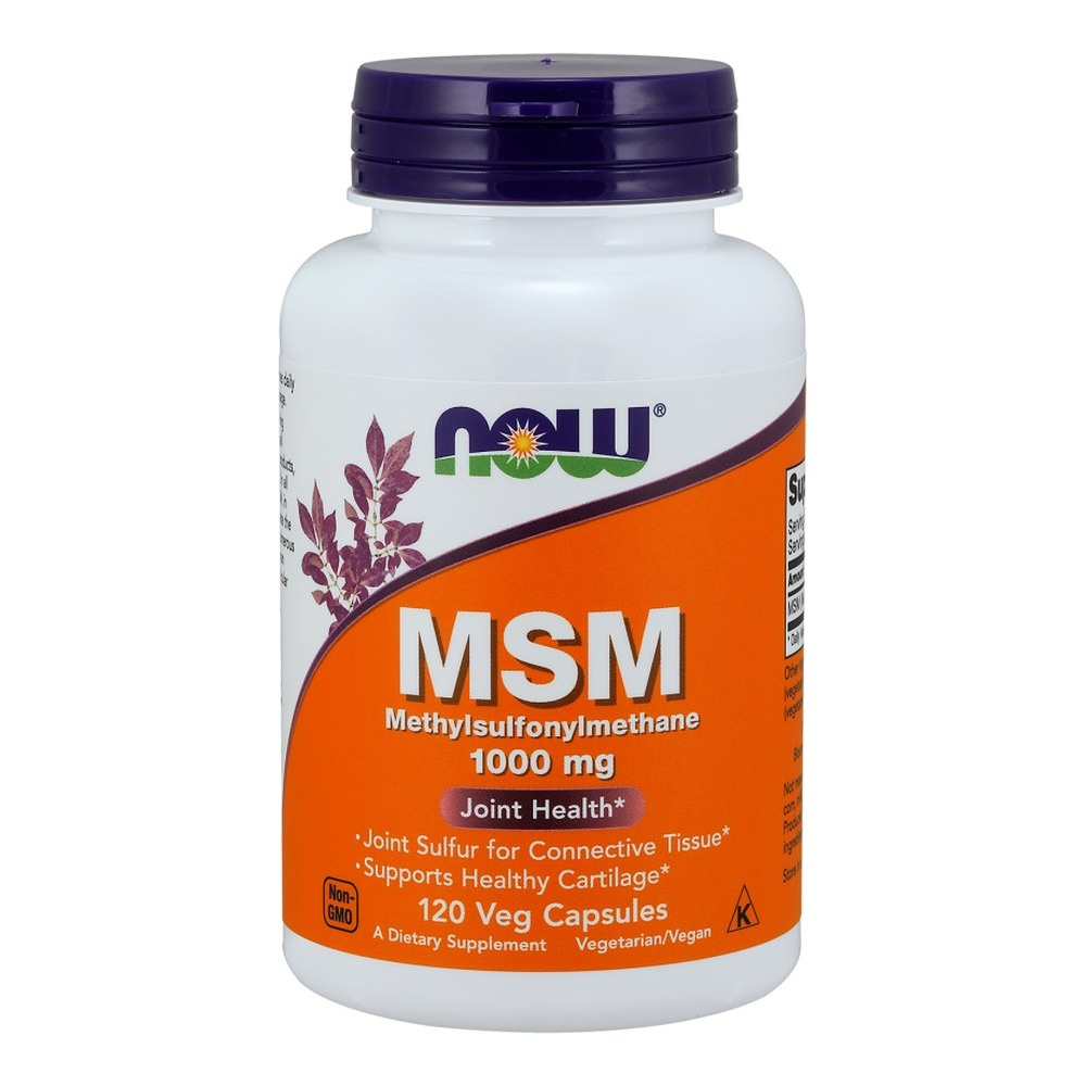 NOW Foods MSM 1000 mg Methylsulphonylmethane Natural Support for Joints Skin and Hair 240 Capsules